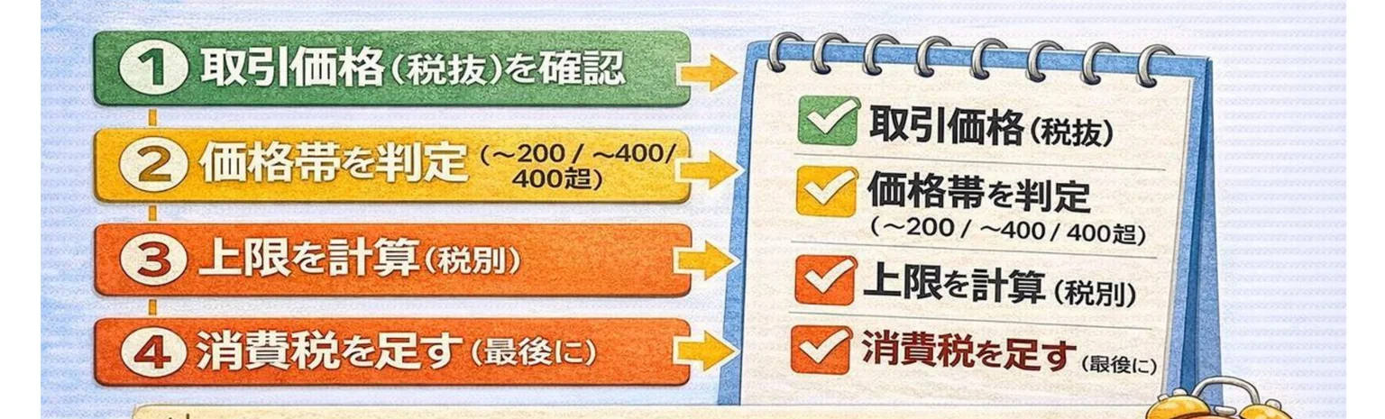 仲介手数料の上限を計算する4ステップ