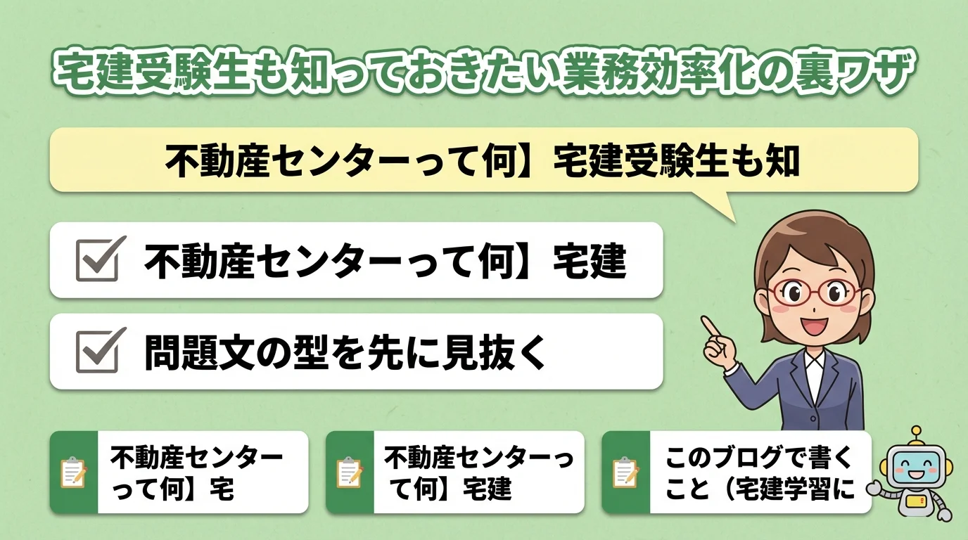 【不動産センターって何?】宅建受験生も知っておきたい業務効率化の裏ワザ✨