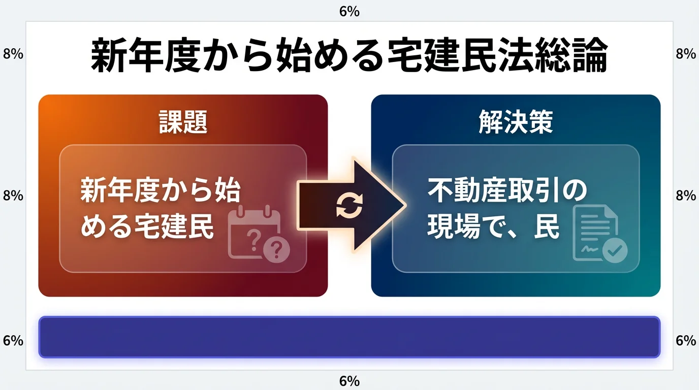 新年度から始める宅建民法総論|実務で差がつく3つの基礎理解