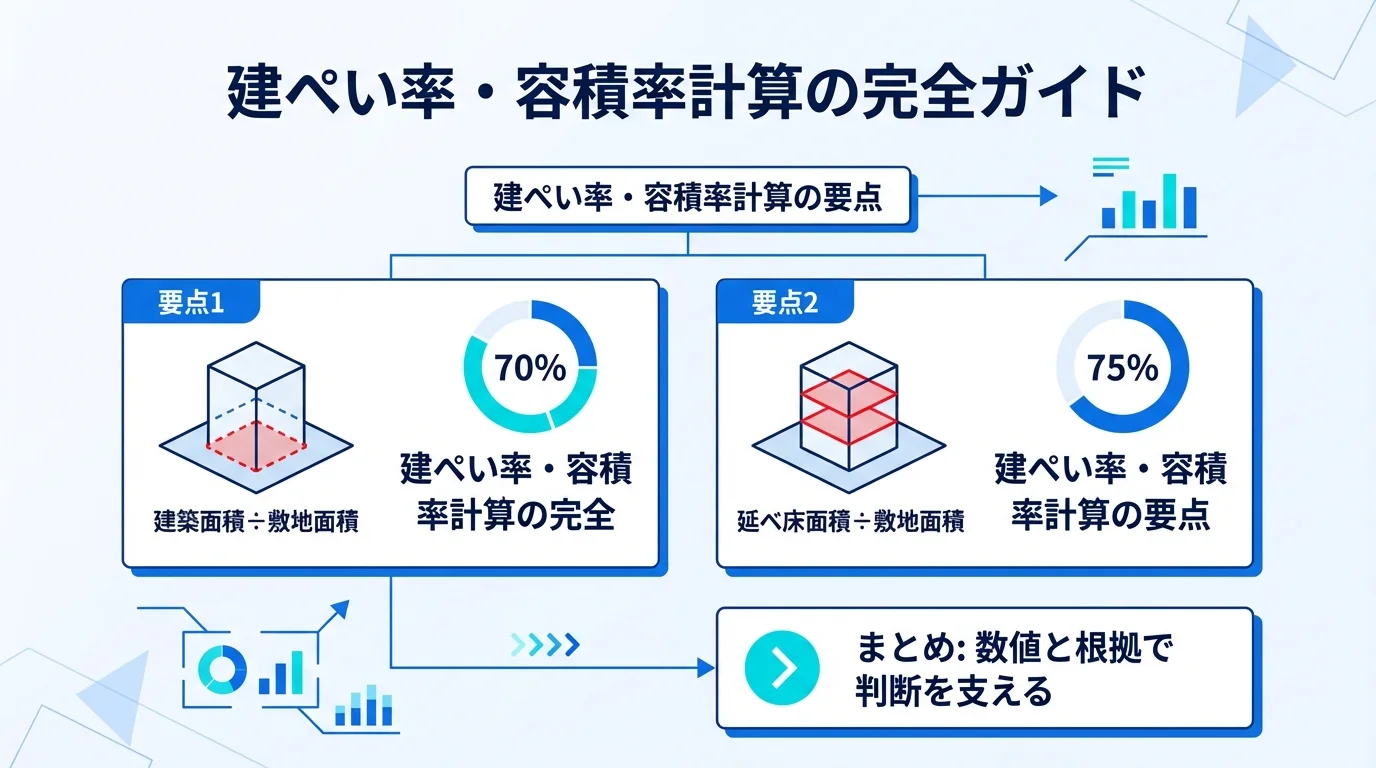 建ぺい率・容積率計算の完全ガイド|3ステップで正確に算出する方法