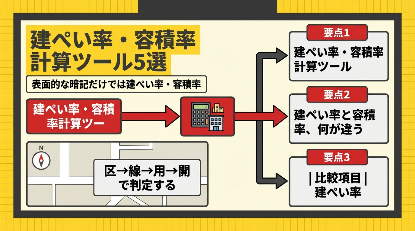 建ぺい率・容積率計算ツール5選|春の学習スタートに役立つ比較ガイド