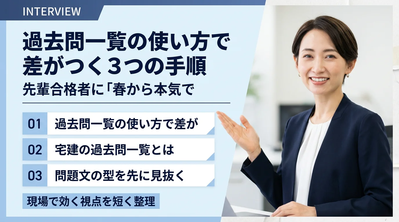 過去問一覧の使い方で差がつく3つの手順