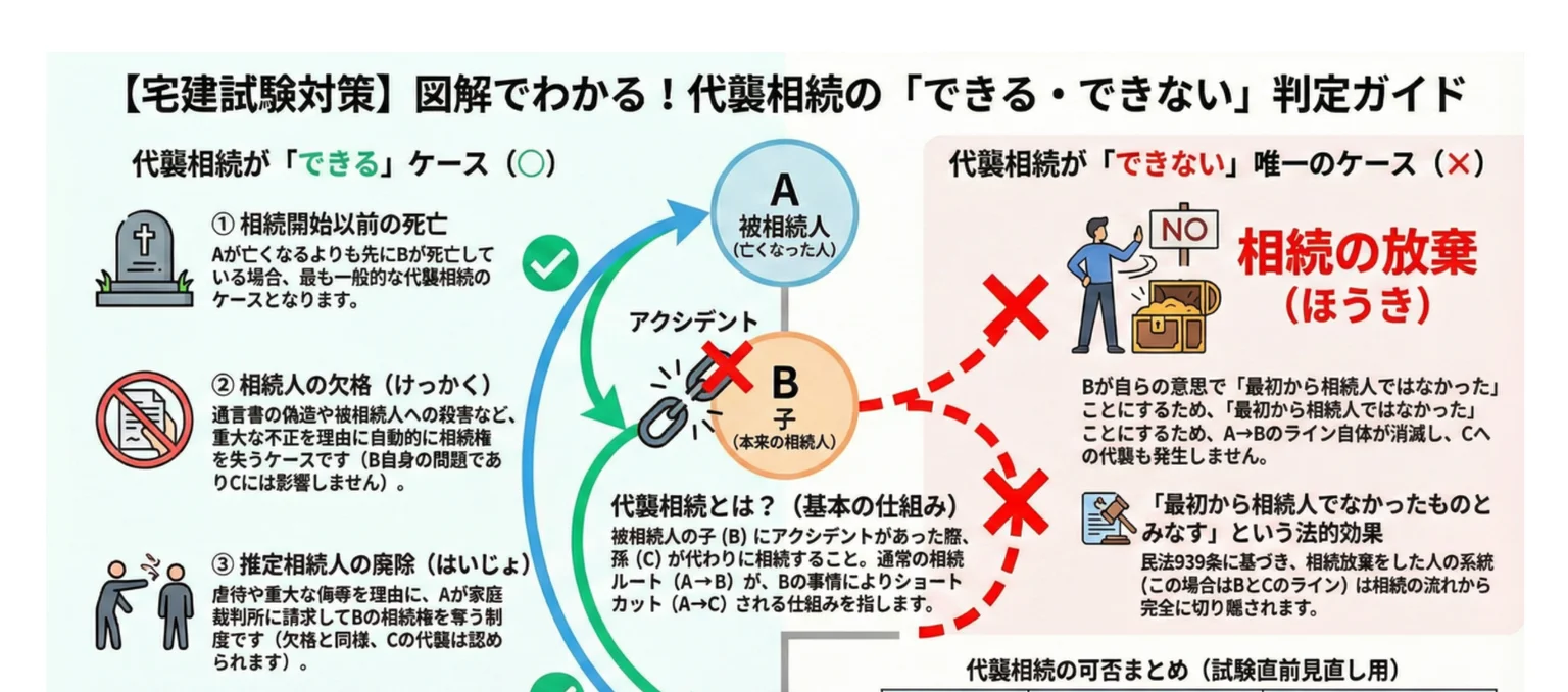 【令和7年 問5】代襲相続（組合せ問題）｜できる・できないケースの判定