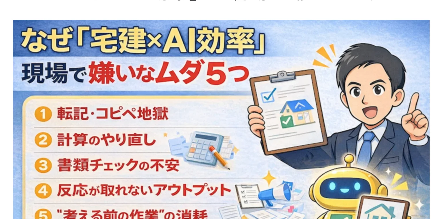 宅建×AI効率:現場で嫌いなムダ5つ
