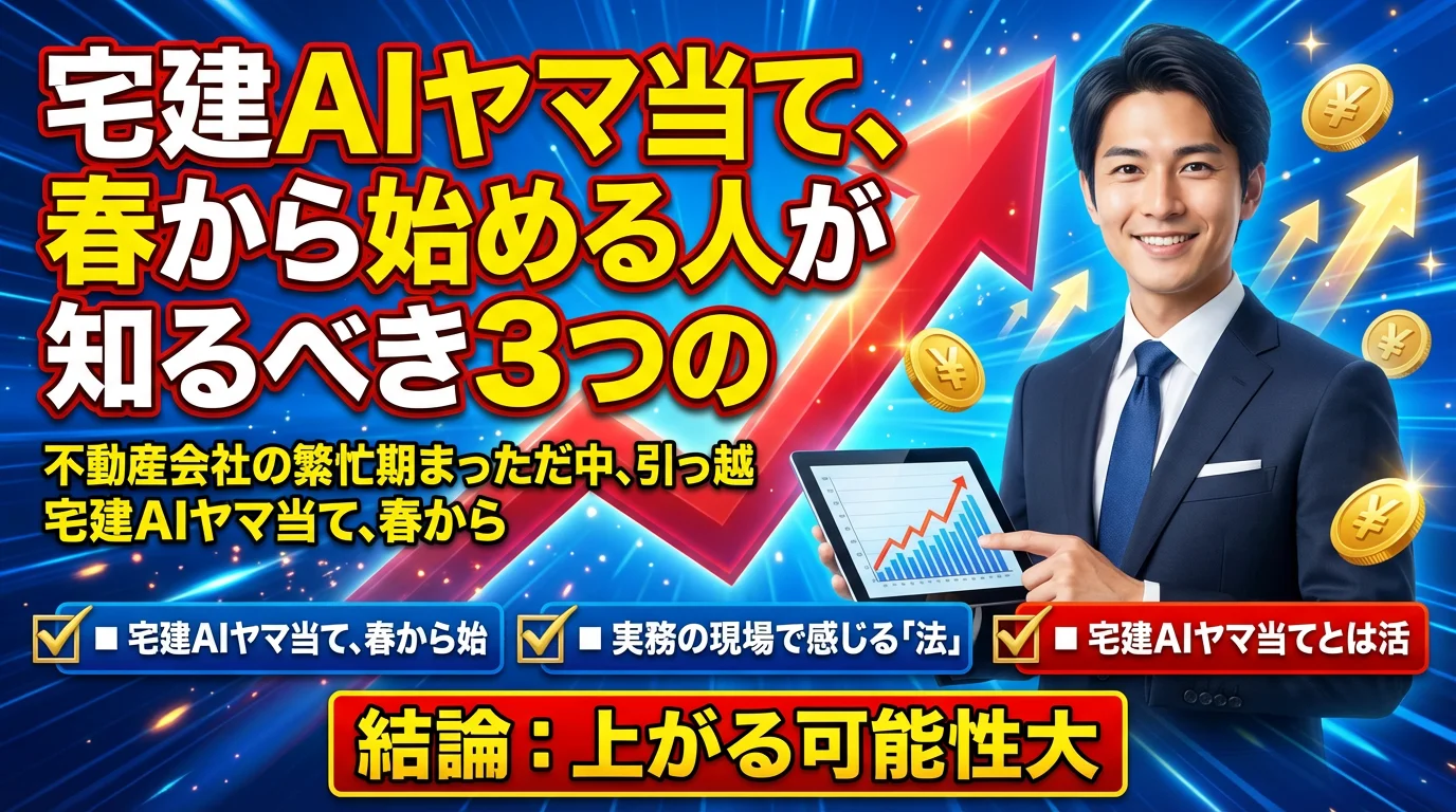 宅建AIヤマ当て、春から始める人が知るべき3つの法改正