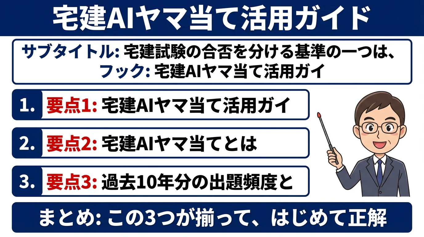 宅建AIヤマ当て活用ガイド|春から始める法改正対策の3ステップ