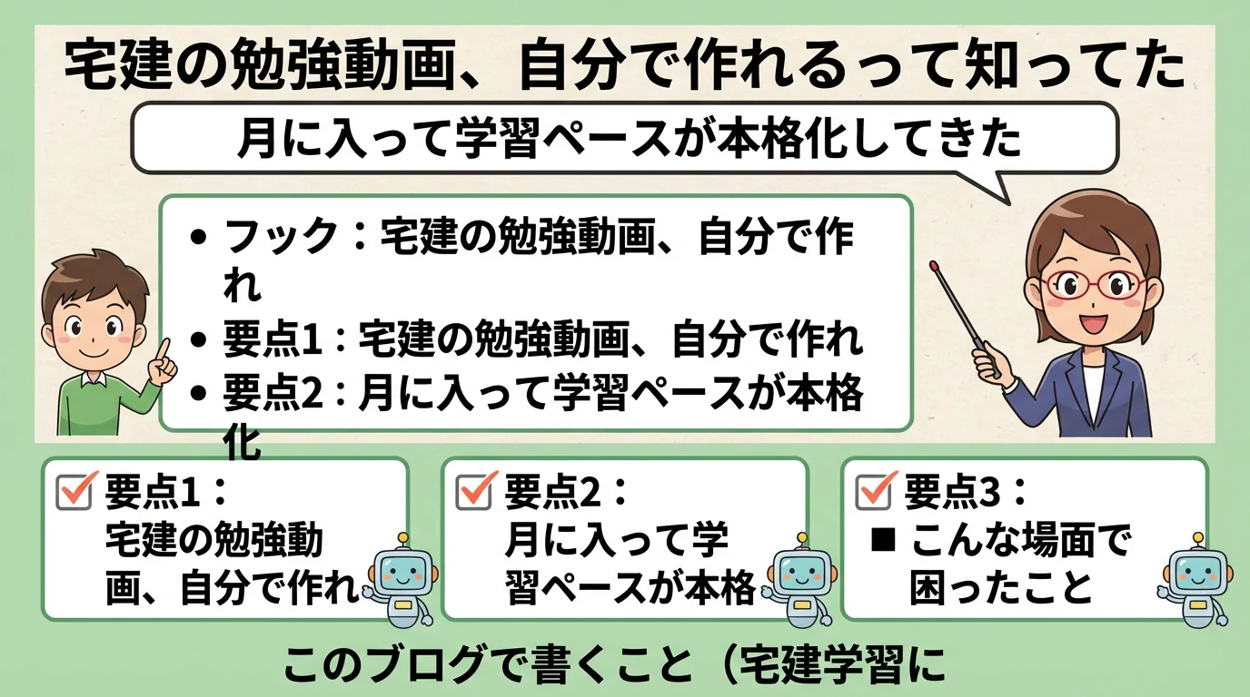 宅建の勉強動画、自分で作れるって知ってた?
