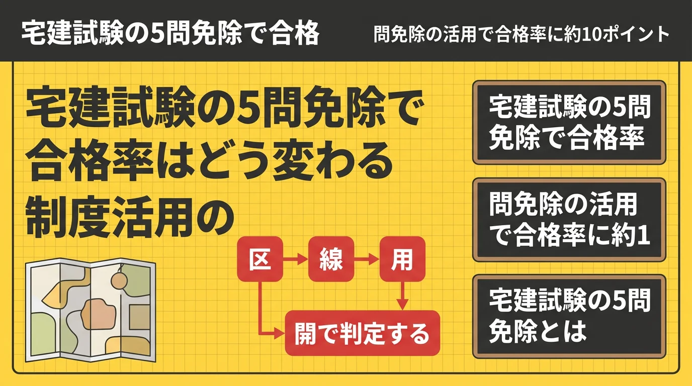 宅建試験の5問免除で合格率はどう変わる?制度活用の判断プロセスを整理