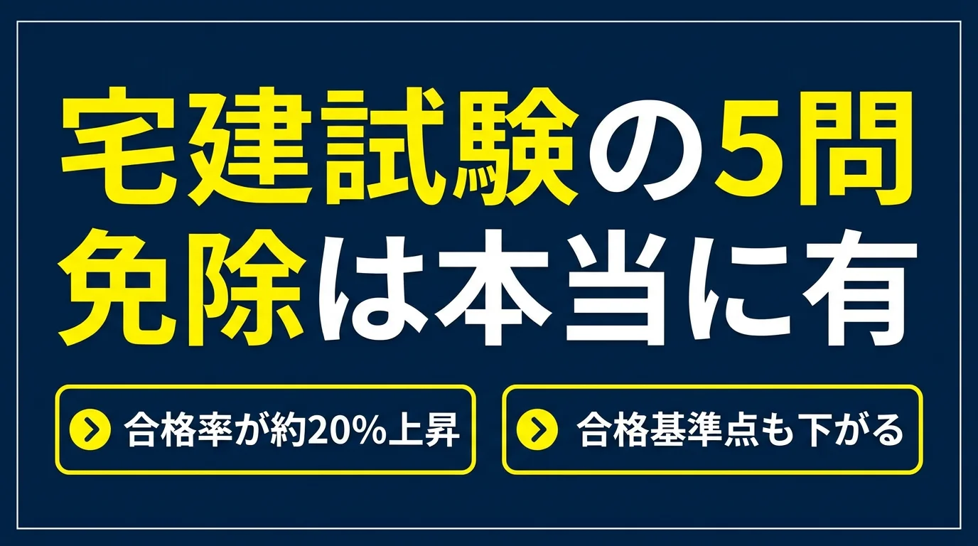 宅建試験の5問免除は本当に有利か?合格率データで読む制度活用の実態