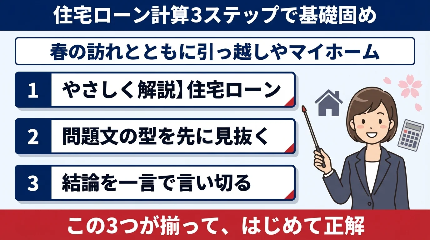 【やさしく解説】住宅ローン計算3ステップで基礎固め!
