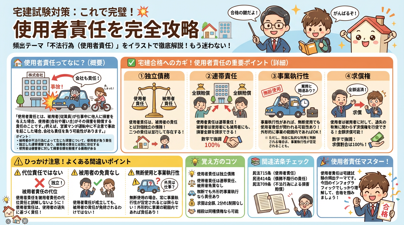 不法行為(使用者責任)の完全図解の図解|民法(権利関係)