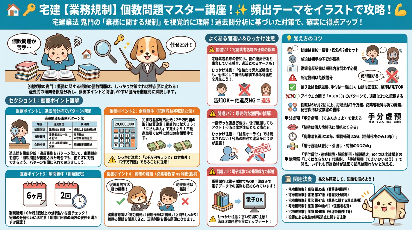 業務に関する規制（個数問題）の完全図解の図解｜宅建業法