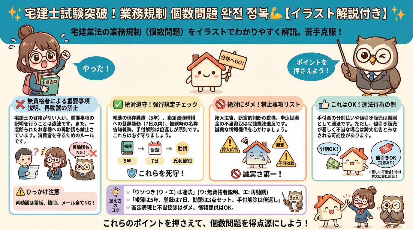 業務の規制（個数問題）の完全図解の図解｜宅建業法