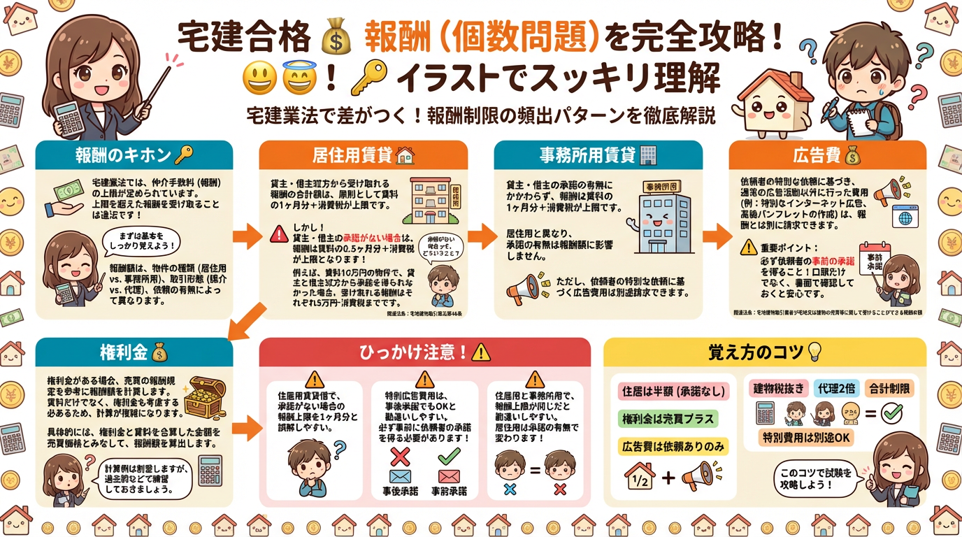 報酬（個数問題）の完全図解の図解｜宅建業法