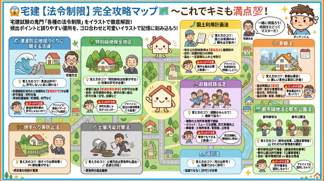 各種の法令制限の完全図解の図解｜税・その他