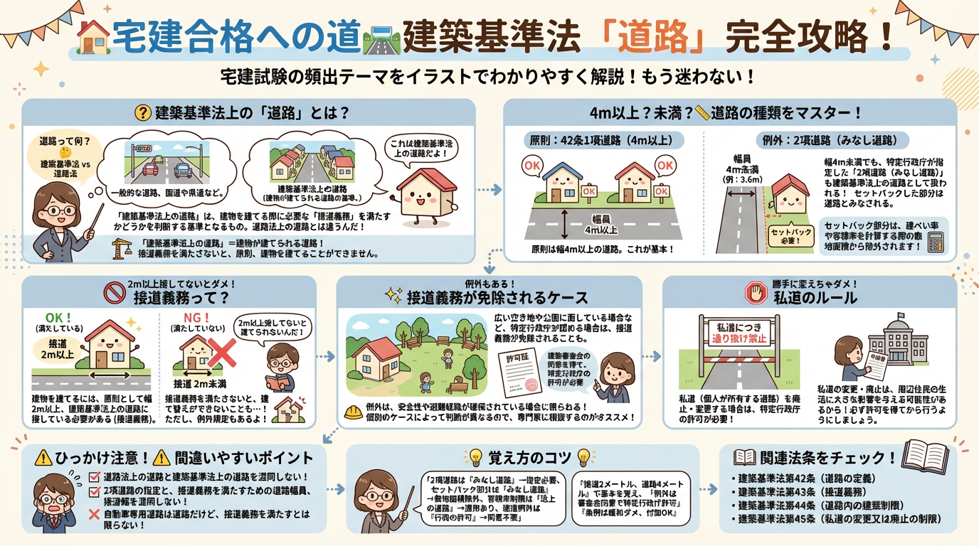 建築基準法(道路)の完全図解の図解|法令上の制限