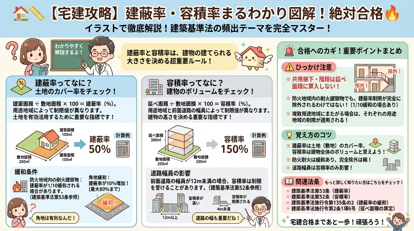 建築基準法(建蔽率・容積率)の完全図解の図解|法令上の制限
