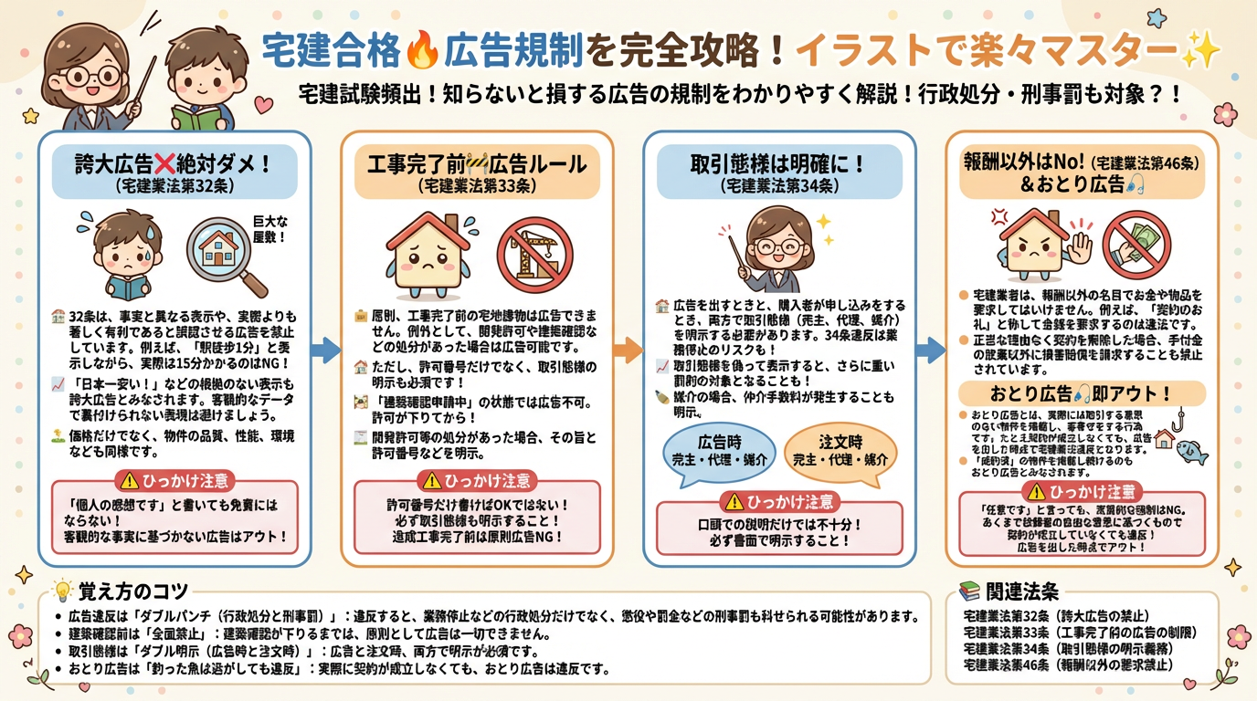 広告の規制の完全図解の図解｜宅建業法