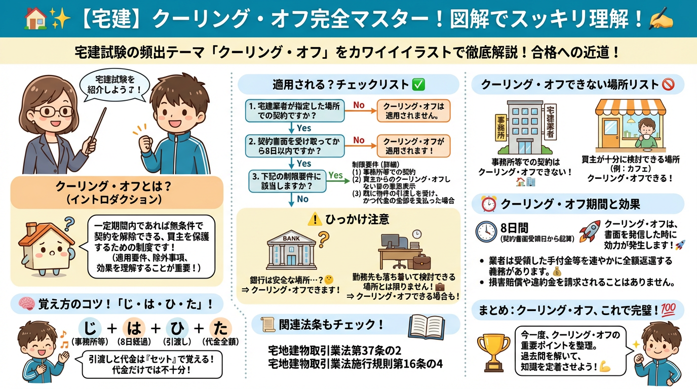 クーリング・オフの完全図解の図解｜宅建業法