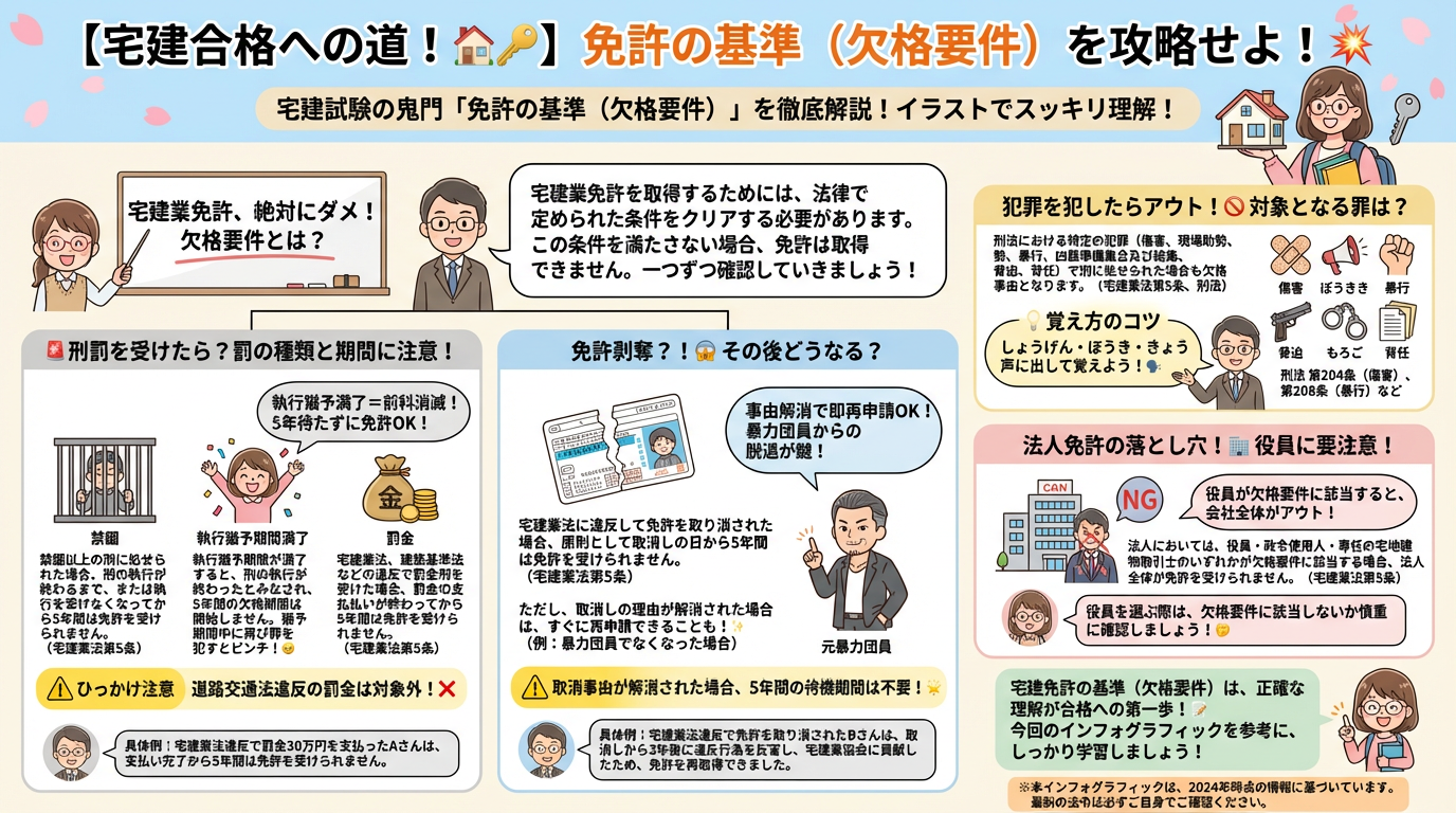 免許の基準（欠格要件）の完全図解の図解｜宅建業法