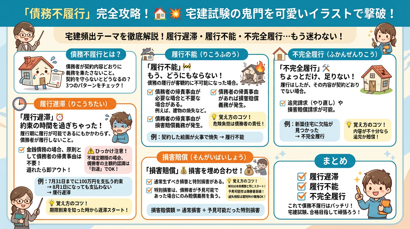 債務不履行の完全図解の図解|民法(権利関係)
