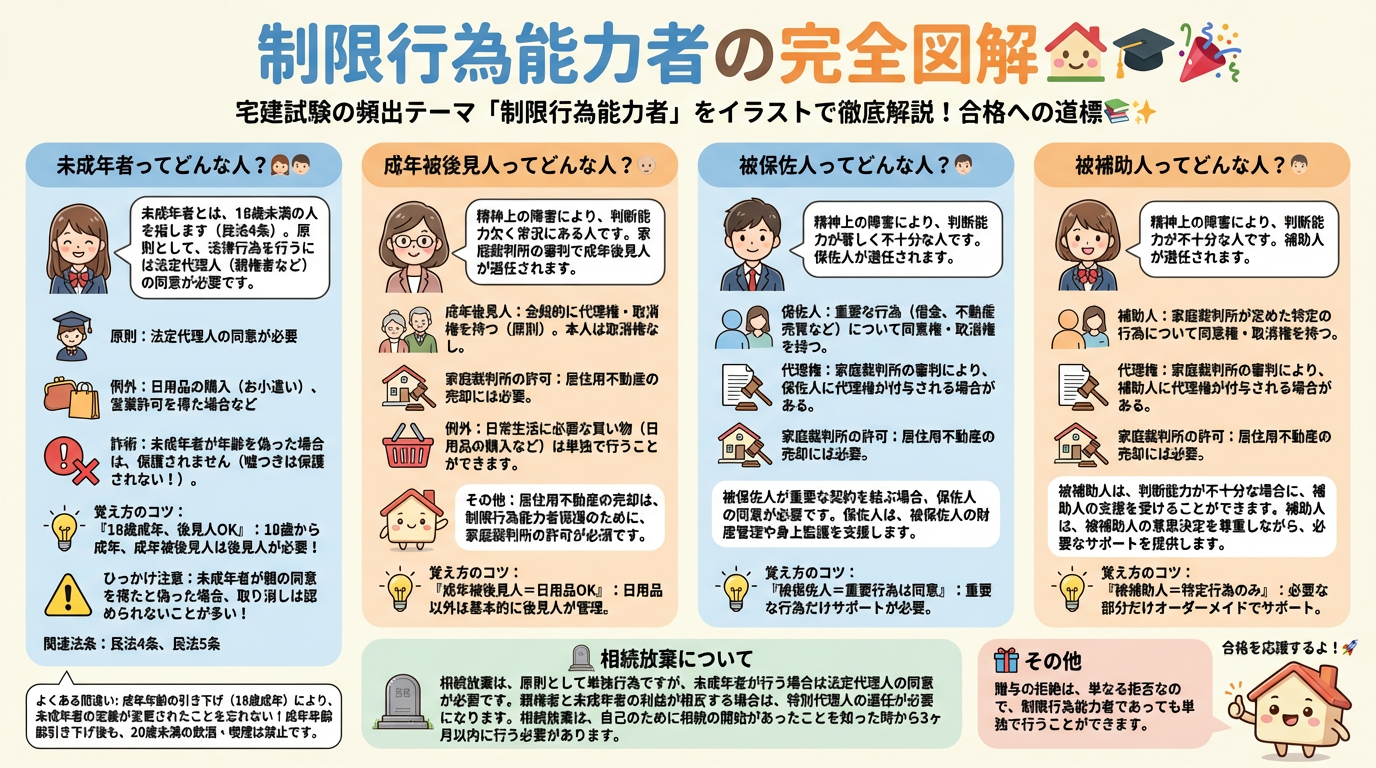 制限行為能力者の完全図解の図解|民法(権利関係)