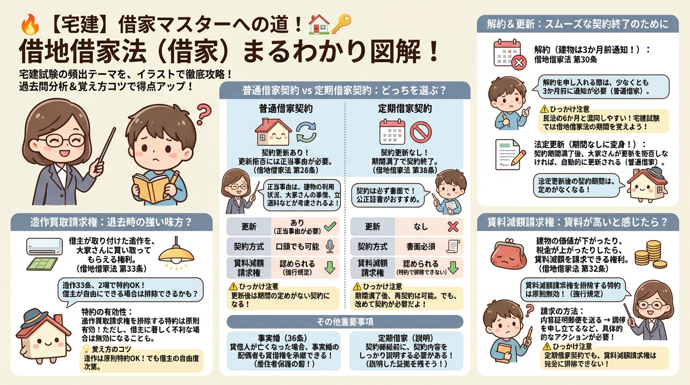 借地借家法（借家）の完全図解の図解｜民法（権利関係）