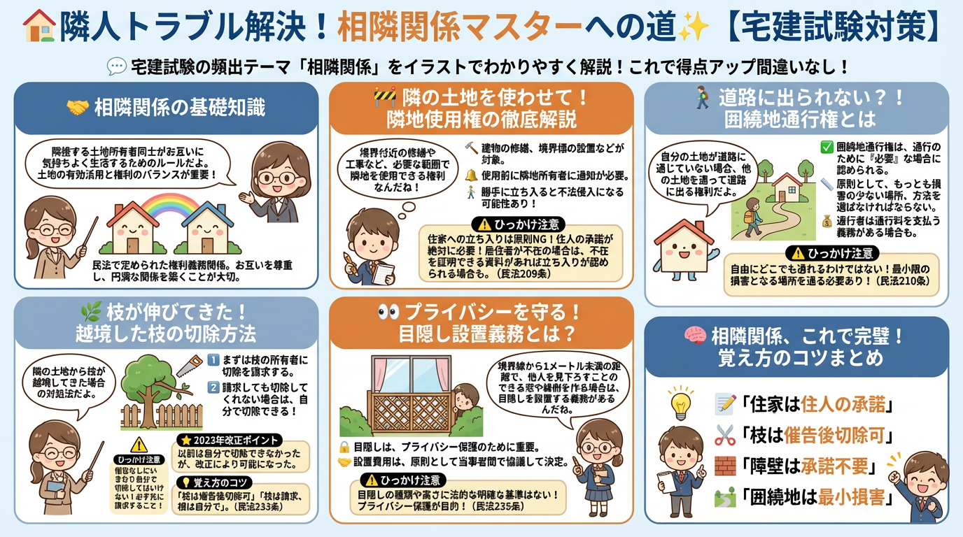 相隣関係の完全図解の図解|民法(権利関係)