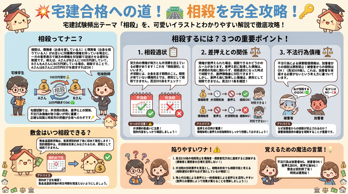 相殺の完全図解の図解|民法(権利関係)