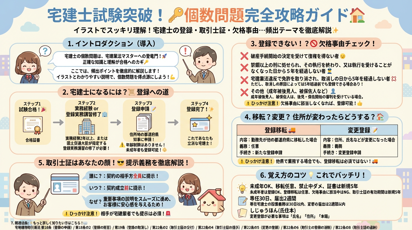 宅建士（個数問題）の完全図解の図解｜宅建業法