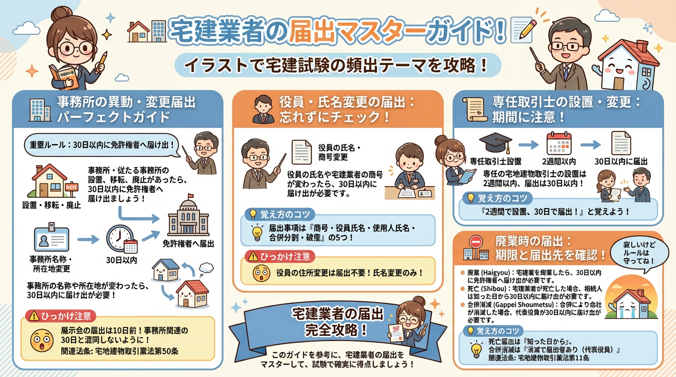 宅建業者の届出の完全図解の図解｜宅建業法