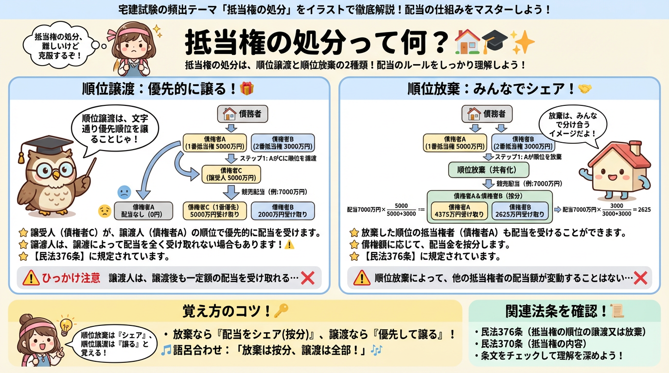 抵当権の処分の完全図解の図解|民法(権利関係)