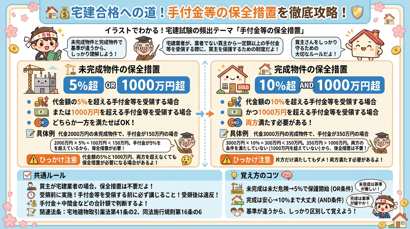手付金等の保全措置の完全図解の図解｜宅建業法