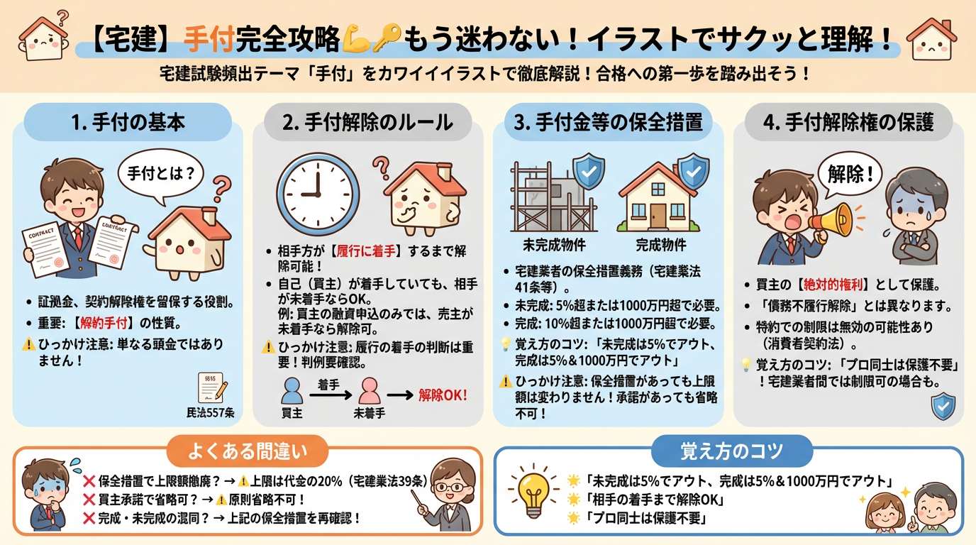 手付の完全図解の図解｜宅建業法