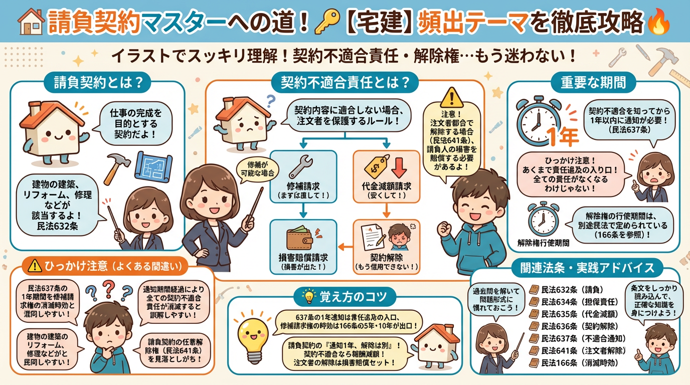 請負契約の完全図解の図解|民法(権利関係)