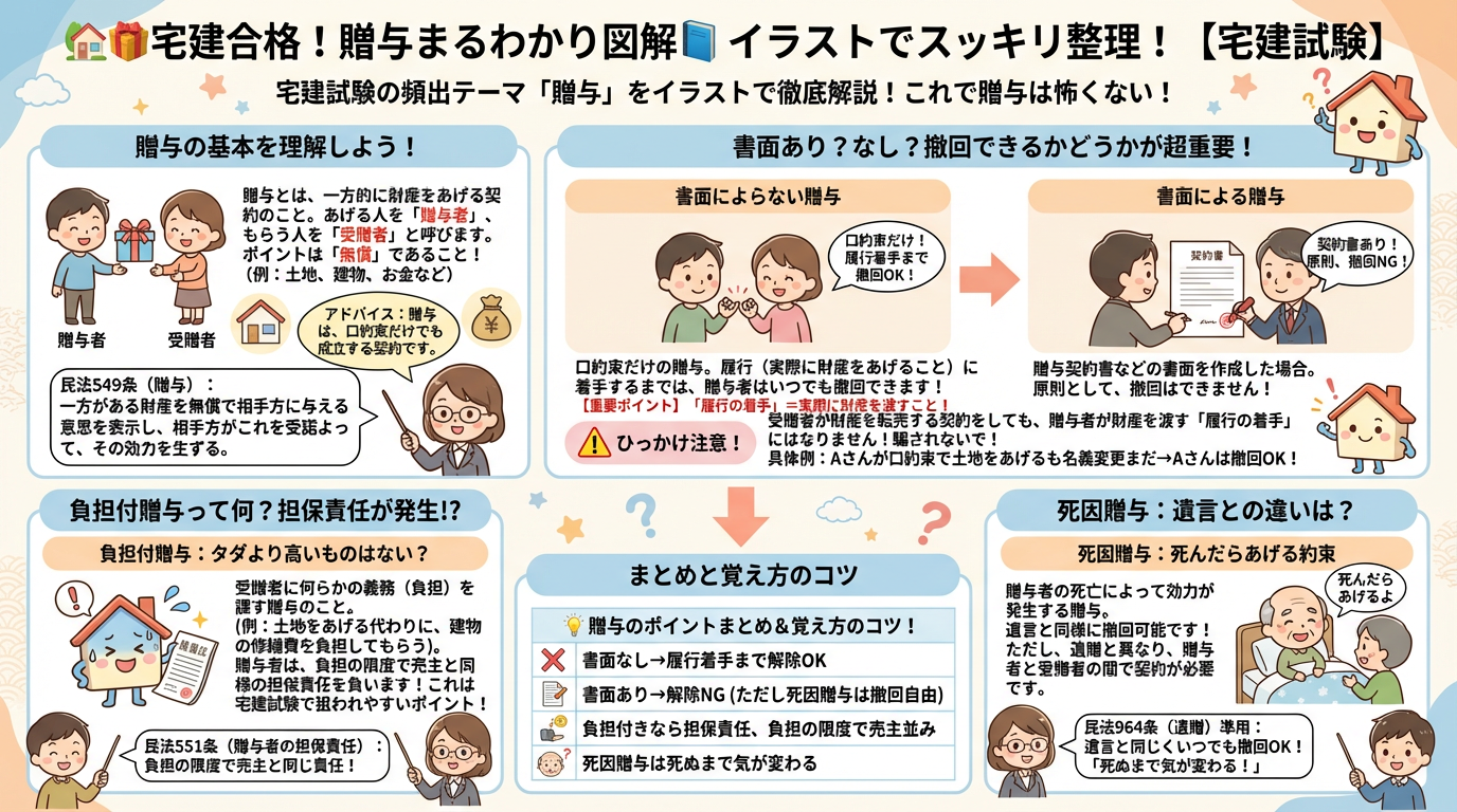 贈与の完全図解の図解|民法(権利関係)