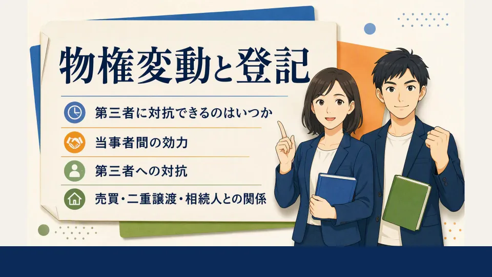 物権変動と登記：第三者に対抗できるのはいつかの概論講座