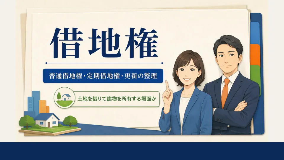 借地権：普通借地・定期借地・更新を整理するの3分講座