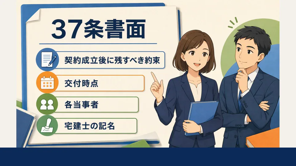 37条書面：契約成立後に残すべき約束の3分講座