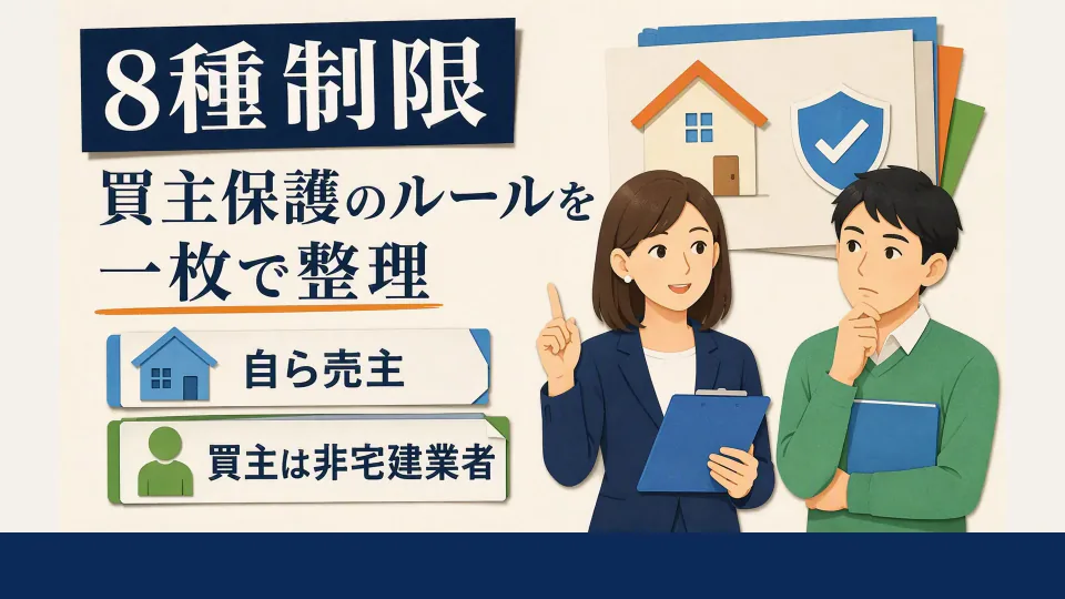 8種制限：買主保護のルールを一枚で整理するの3分講座