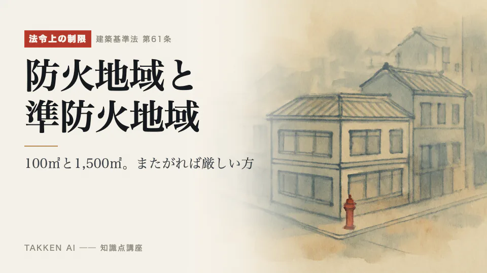 防火地域と準防火地域の3分講座