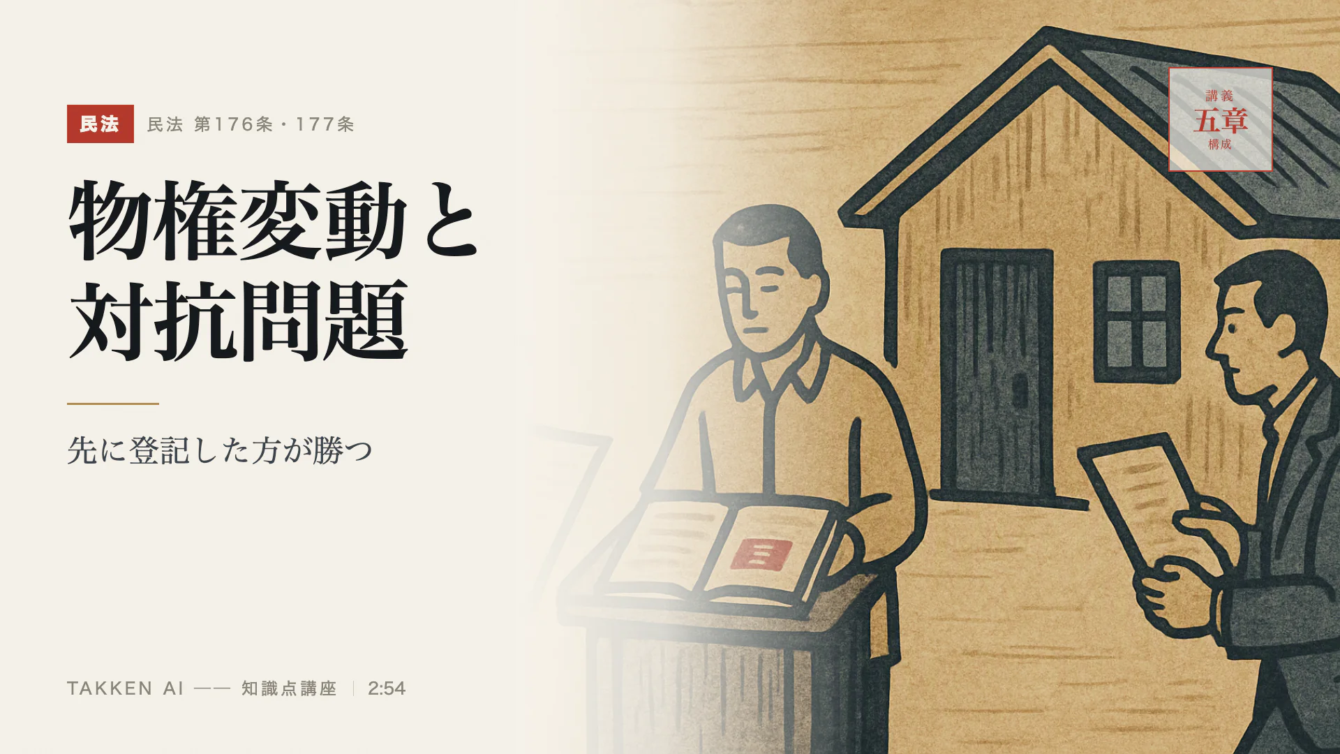 物権変動と対抗問題の3分講座(プレビュー)