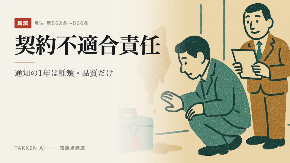 契約不適合責任の3分講座