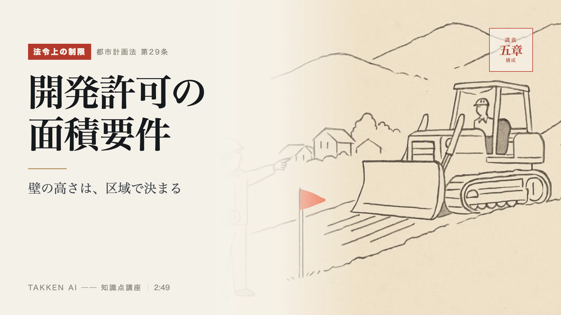 開発許可の面積要件の3分講座(プレビュー)