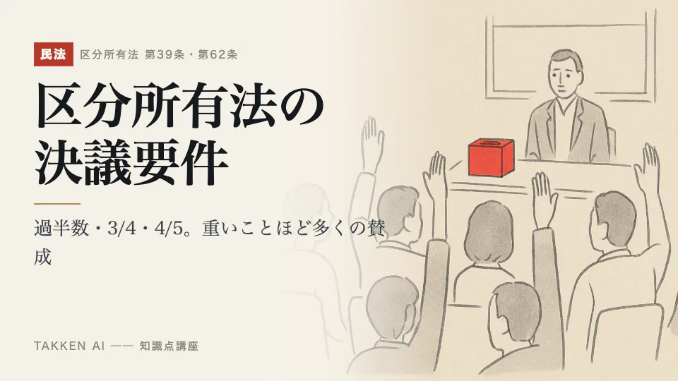 区分所有法の決議要件の3分講座