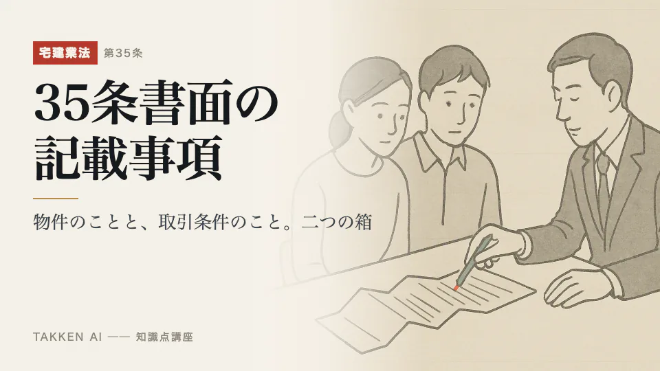 35条書面の記載事項の3分講座