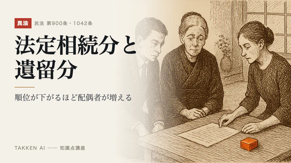 法定相続分と遺留分の3分講座