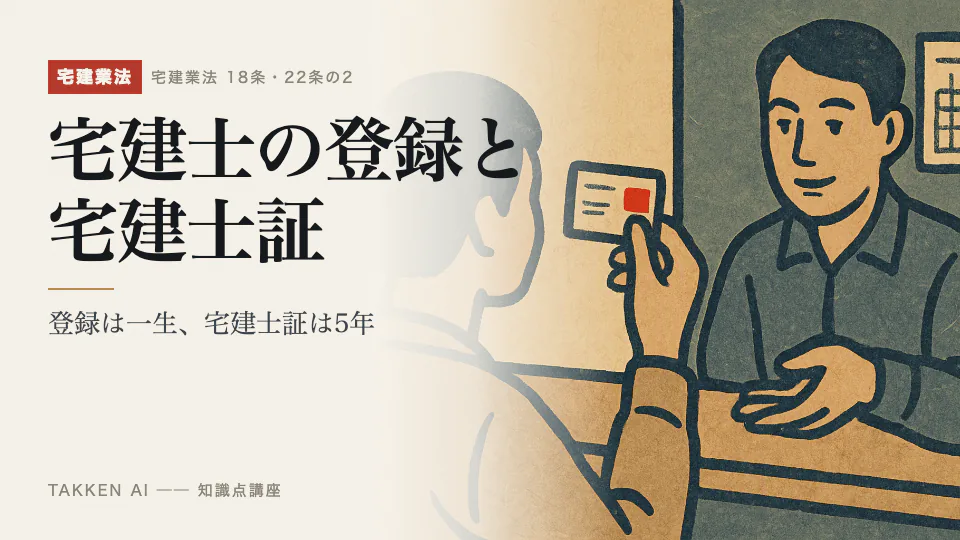 宅建士の登録と宅建士証の3分講座