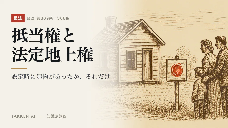 抵当権と法定地上権の3分講座