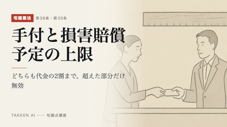 手付と損害賠償予定の上限の3分講座